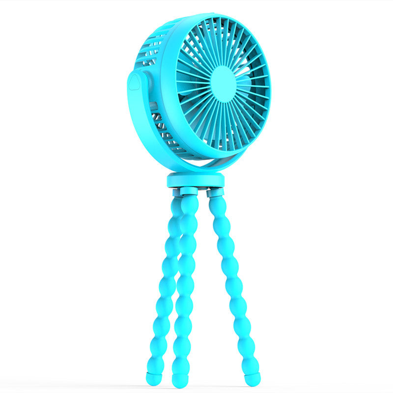 Mini  Octopus Baby Stroller Fan 360 degree Rotation Rechargeable Portable Fan with 5200mAh Battery Can Hang /Stand /Twist