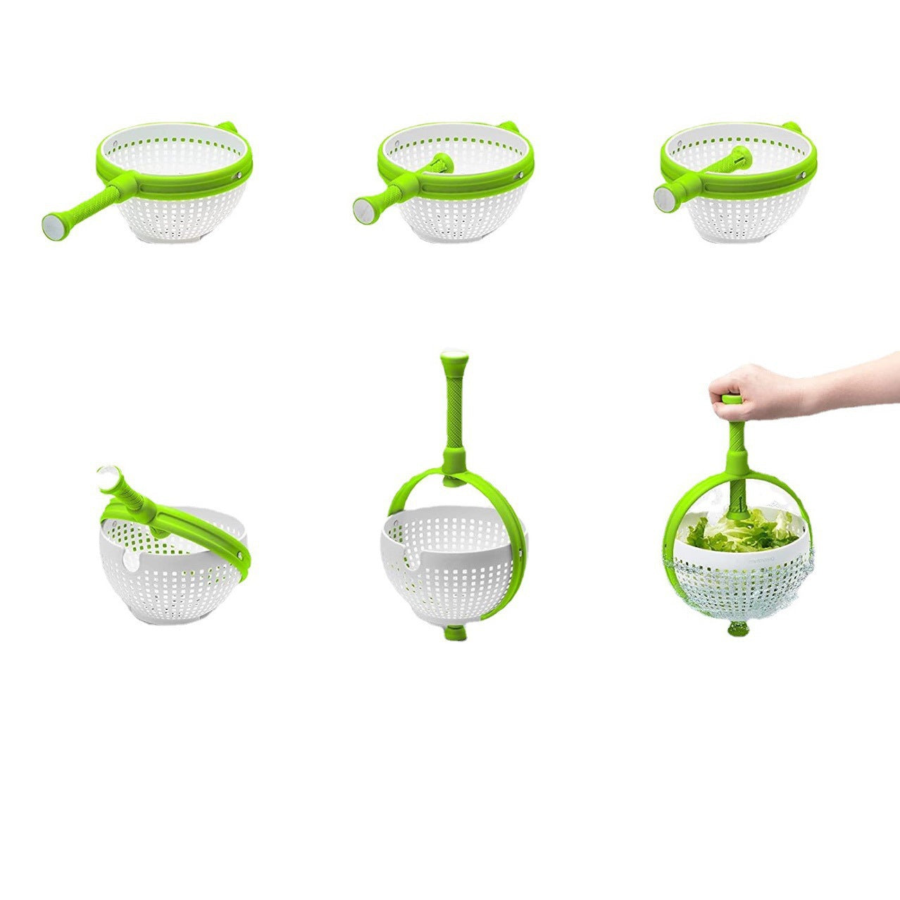 Salad Spinner Salad Rotator Kitchen Vegetable Rotator Vegetable Washing Dehydration Drain Basket