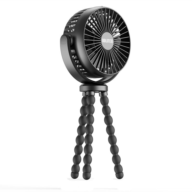 Mini  Octopus Baby Stroller Fan 360 degree Rotation Rechargeable Portable Fan with 5200mAh Battery Can Hang /Stand /Twist